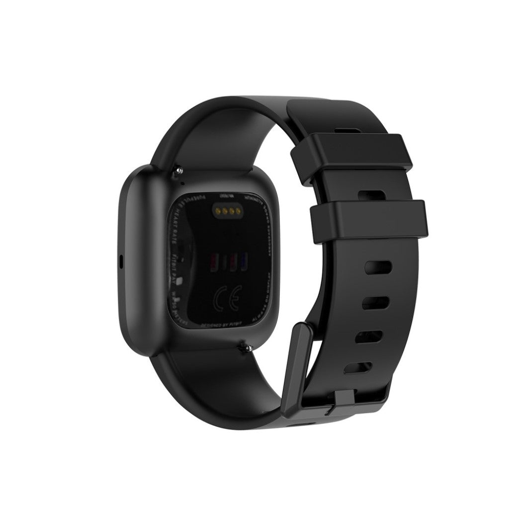 Vildt sejt Fitbit Versa 2 / Fitbit Versa Lite Silikone Rem - Størrelse: S - Sort#serie_1