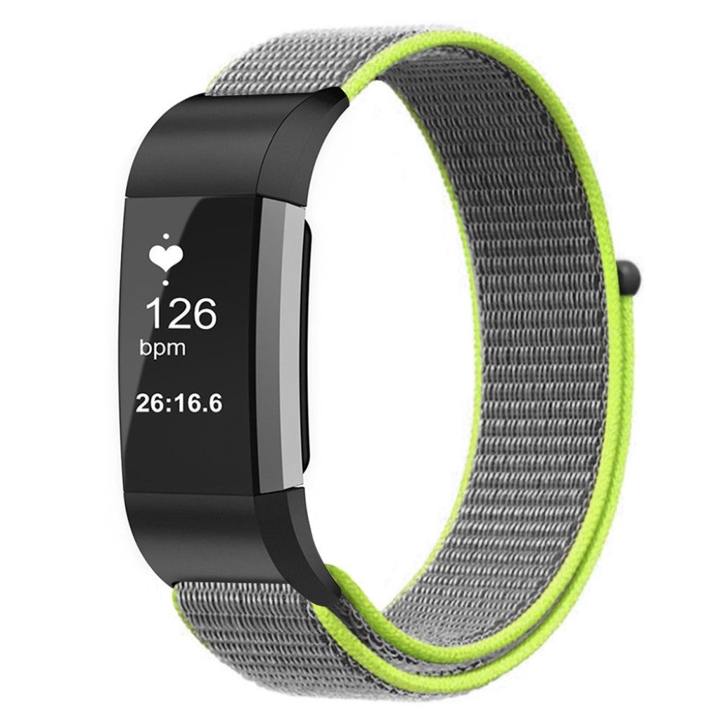 Vildt godt Fitbit Charge 2 Nylon Rem - Grøn#serie_6