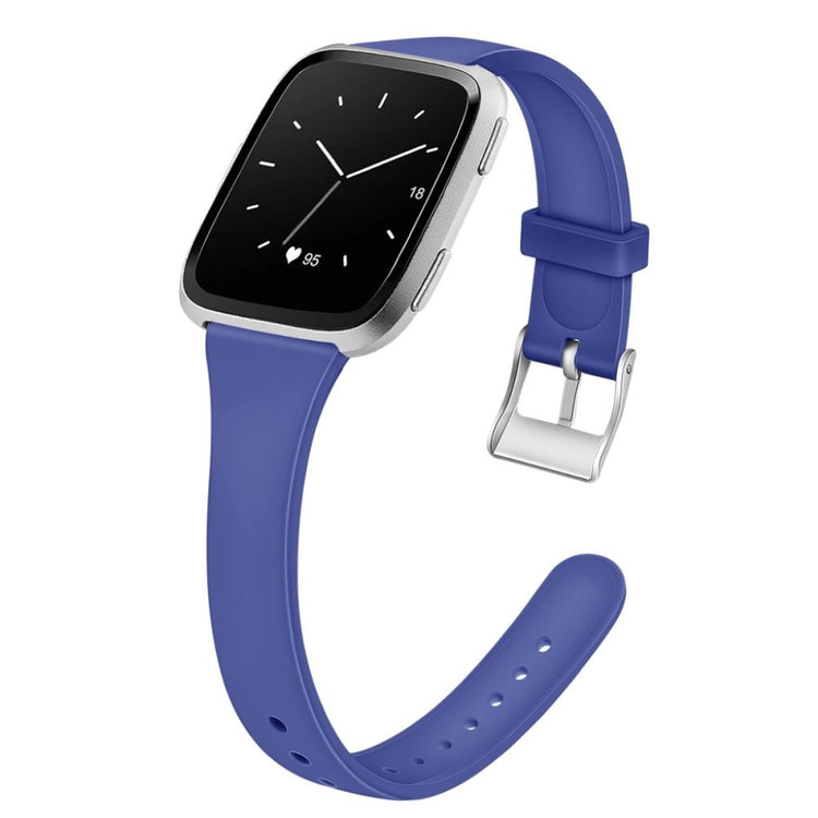 Super nydelig Fitbit Versa 2 Silikone Rem - Blå#serie_8