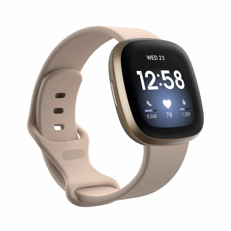 Helt vildt sejt Fitbit Versa 3 / Fitbit Sense Silikone Rem - Størrelse: L - Pink#serie_10