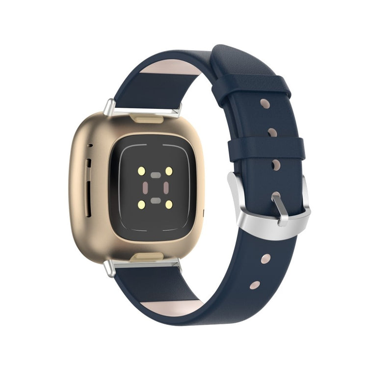 Rigtigt fint Fitbit Versa 3 / Fitbit Sense Silikone Rem - Blå#serie_5