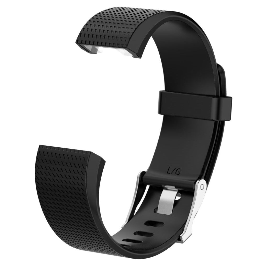 Meget elegant Fitbit Charge 2 Silikone Rem - Størrelse: S - Sort#serie_20