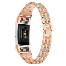 Cool Fitbit Charge 2 Metal og Rhinsten Rem - Flerfarvet#serie_1