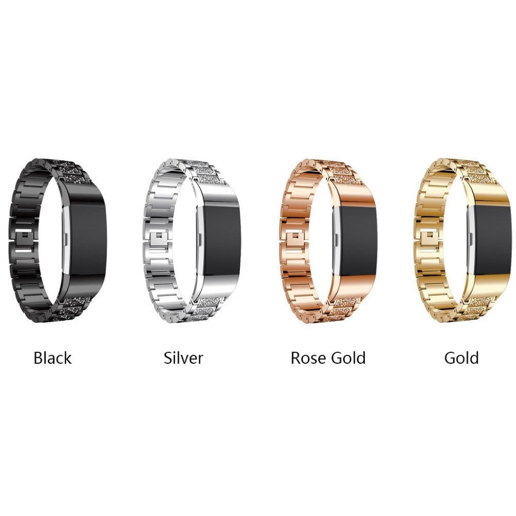 Meget flot Fitbit Charge 2 Metal Rem - Sølv#serie_2