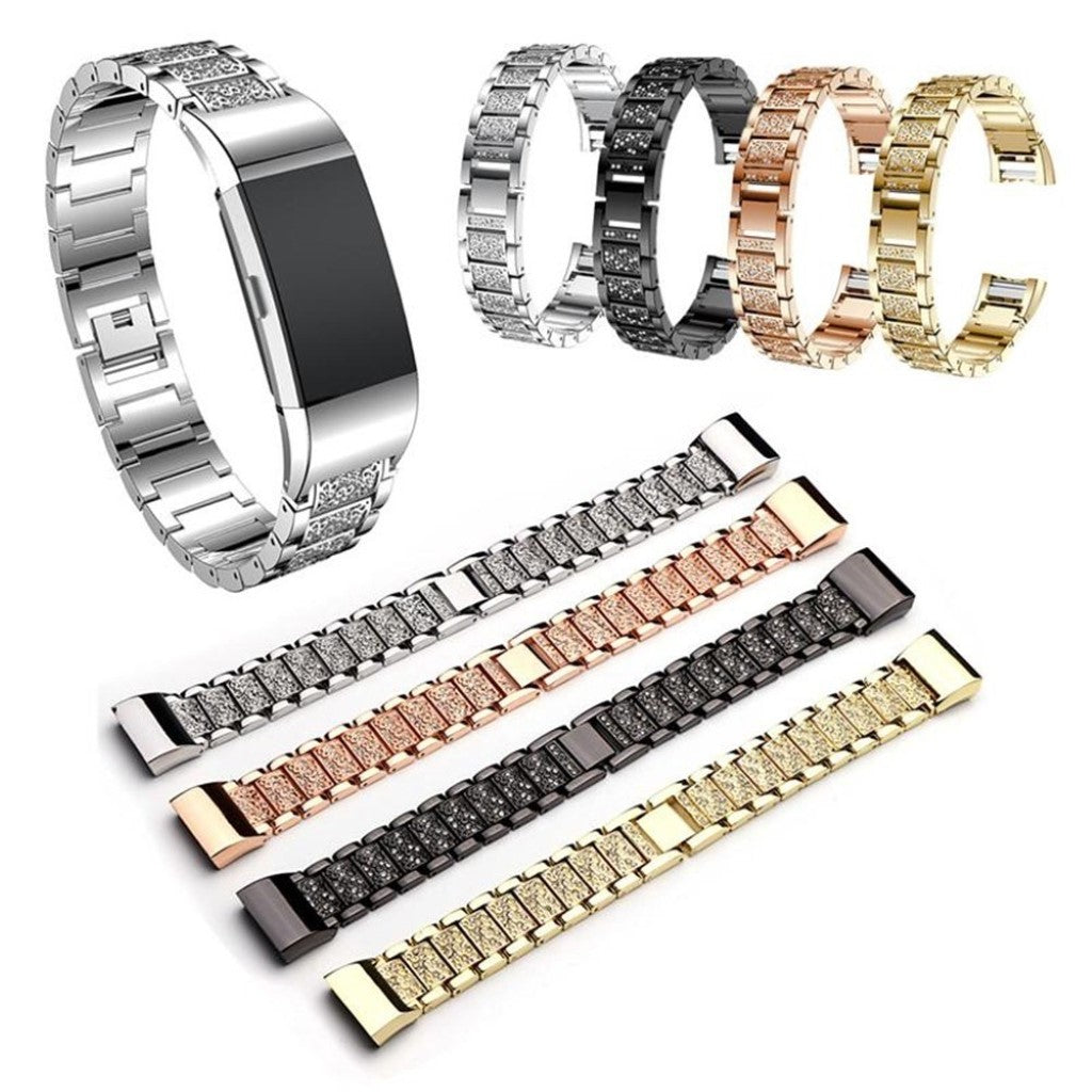 Meget flot Fitbit Charge 2 Metal Rem - Sølv#serie_2