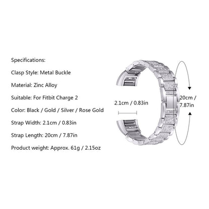 Meget flot Fitbit Charge 2 Metal Rem - Guld#serie_3