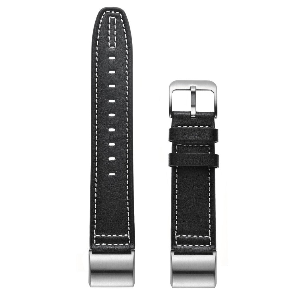 Mega cool Fitbit Charge 2 Ægte læder Rem - Sort#serie_1