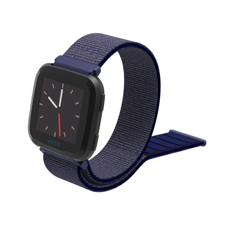 Super hårdfør Fitbit Versa Nylon Rem - Blå#serie_3