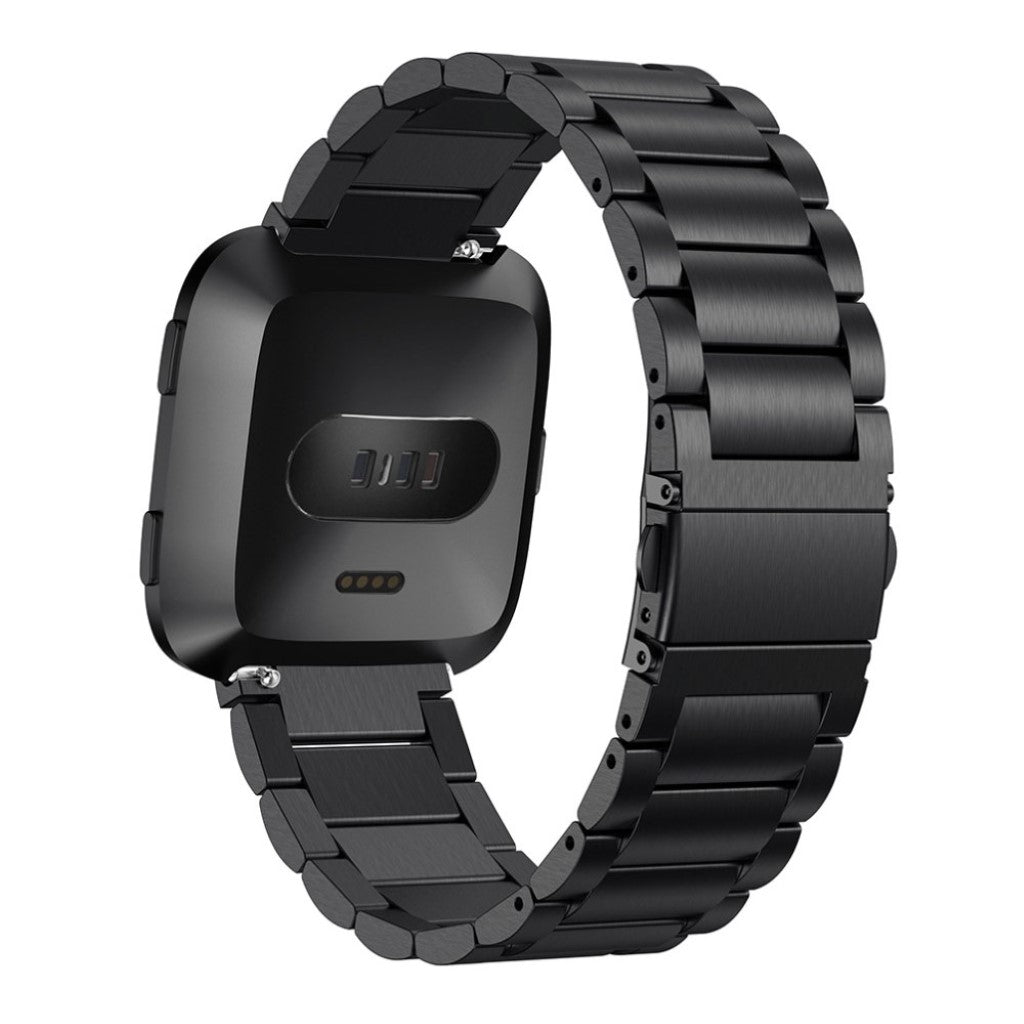 Mega nydelig Fitbit Versa Metal Rem - Sort#serie_1