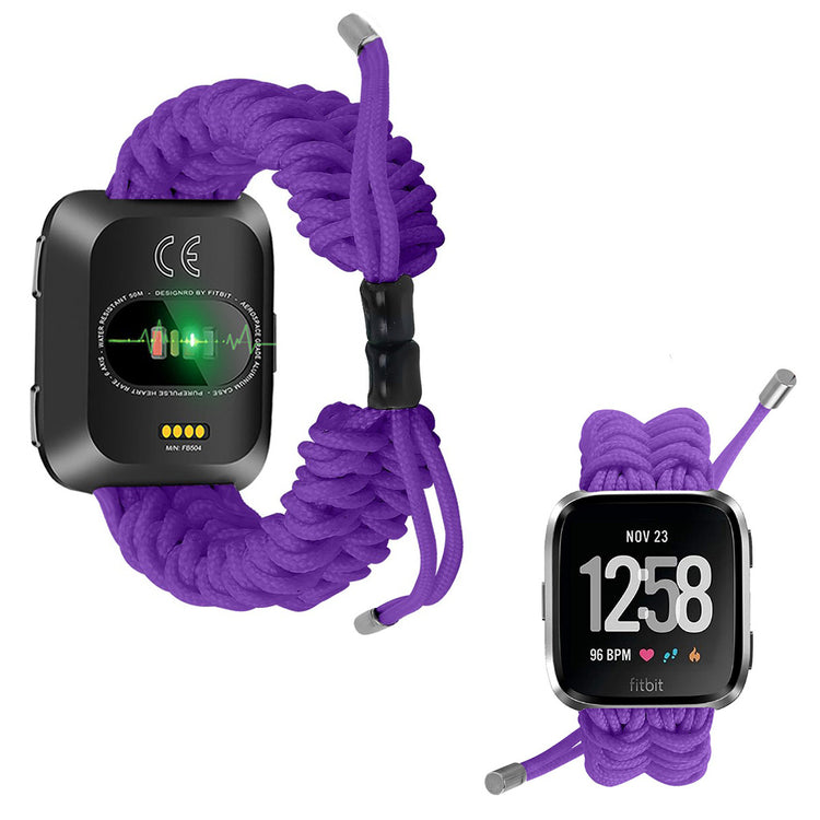 Rigtigt nydelig Fitbit Versa Nylon Rem - Lilla#serie_2