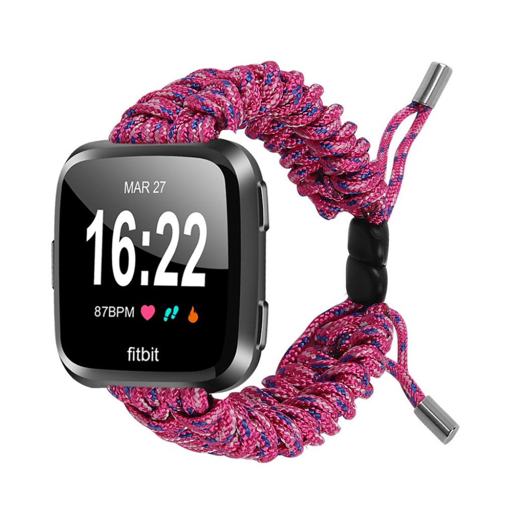 Rigtigt nydelig Fitbit Versa Nylon Rem - Pink#serie_6