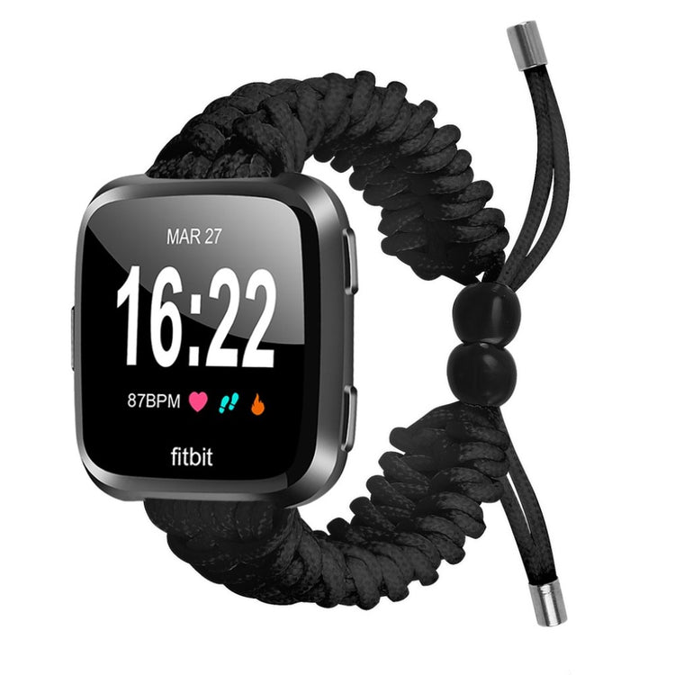 Rigtigt nydelig Fitbit Versa Nylon Rem - Sort#serie_9