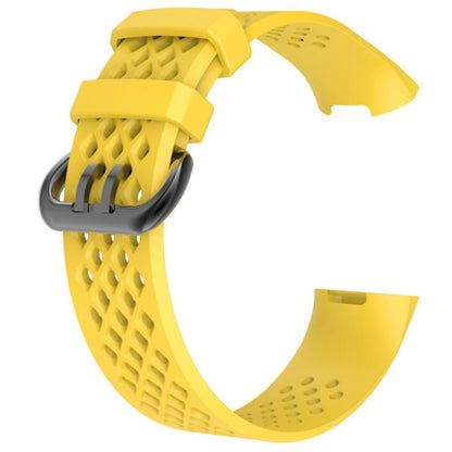 Flot Fitbit Charge 3 Silikone Rem - Gul#serie_7