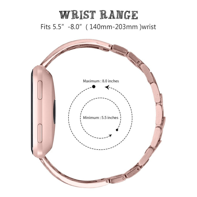 Super pænt Fitbit Versa Lite Metal og Rhinsten Rem - Pink#serie_3
