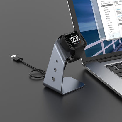 Metal Fitbit Versa Lite Ladestation - Sølv#serie_1