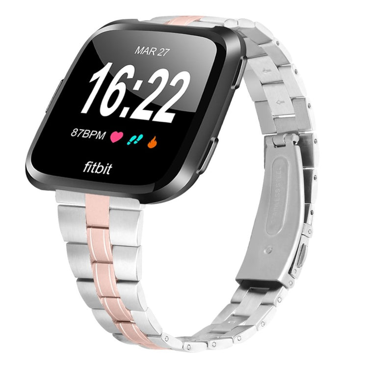 Rigtigt kønt Fitbit Versa 2 Metal Rem - Pink#serie_4