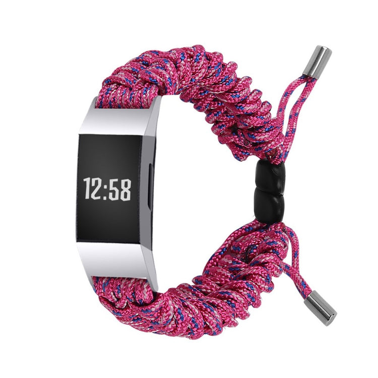 Meget skøn Fitbit Charge 3 / Fitbit Charge 4 Nylon Rem - Pink#serie_5