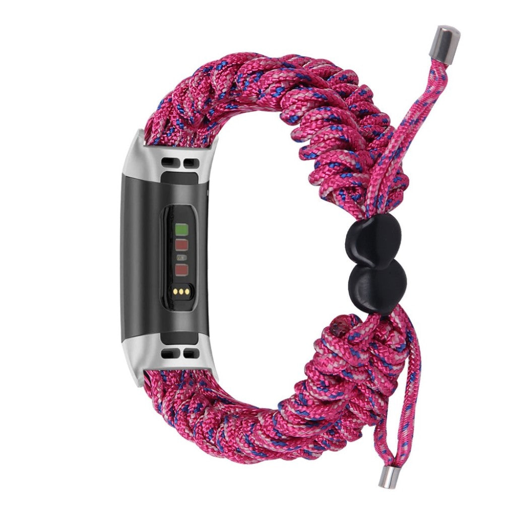 Meget skøn Fitbit Charge 3 / Fitbit Charge 4 Nylon Rem - Pink#serie_5