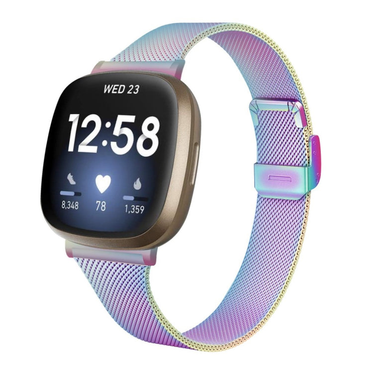 Meget holdbart Fitbit Versa 3 / Fitbit Sense Metal Rem - Flerfarvet#serie_6