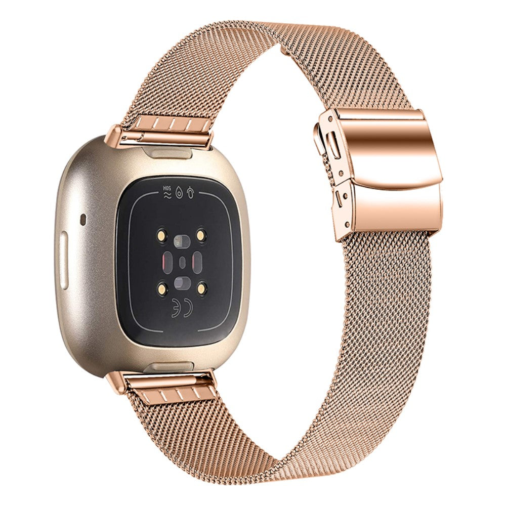 Mega hårdfør Fitbit Versa 3 Metal Rem - Pink#serie_4