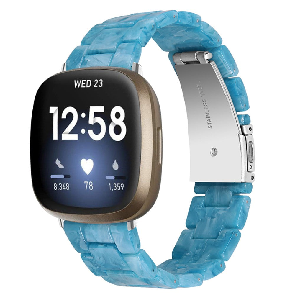 Superflot Fitbit Sense / Fitbit Versa 3 Plastik Rem - Blå#serie_2