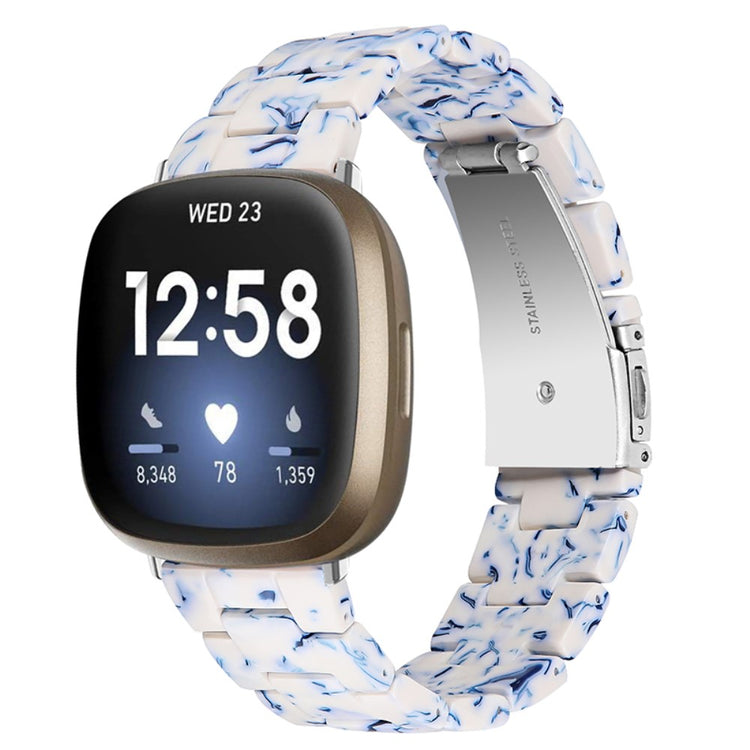 Superflot Fitbit Sense / Fitbit Versa 3 Plastik Rem - Blå#serie_8