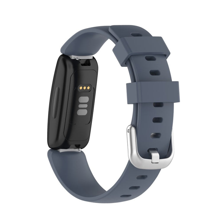 Komfortabel Fitbit Inspire 2 Silikone Rem - Størrelse: L - Sølv#serie_5