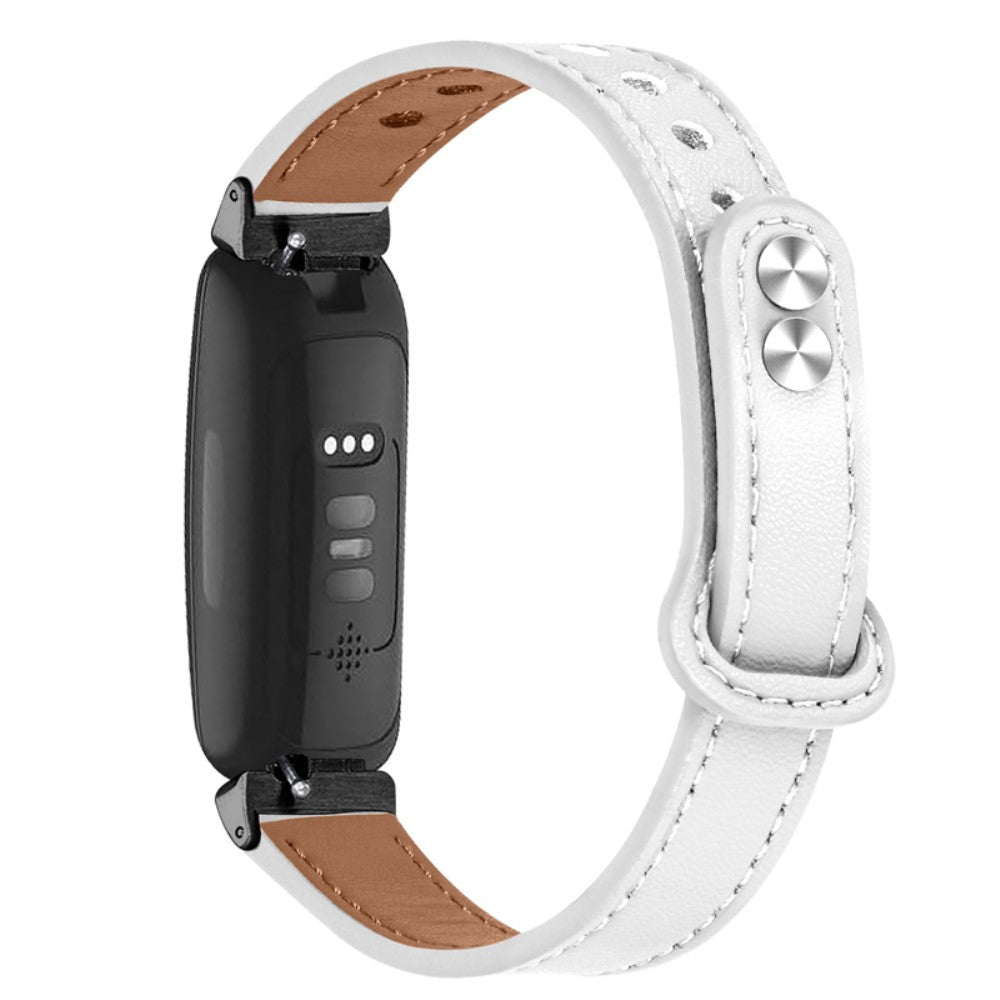 Fantastisk Fitbit Inspire 2 / Fitbit Ace 2 Ægte læder Rem - Hvid#serie_1
