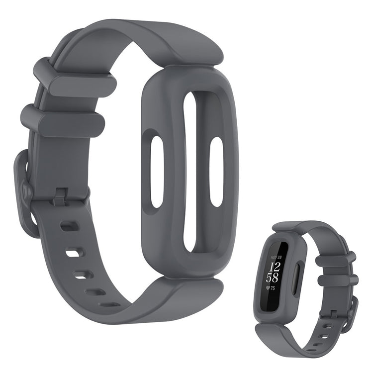 Komfortabel Fitbit Ace 3 / Fitbit Inspire 2 Silikone Rem - Sølv#serie_11