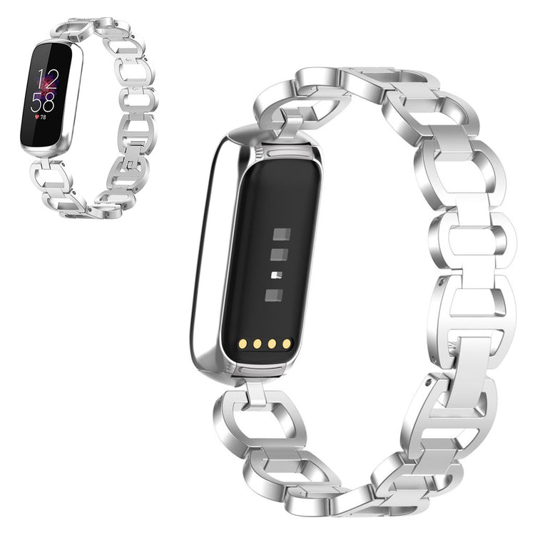 Rigtigt rart Fitbit Luxe Metal Rem - Sølv#serie_2