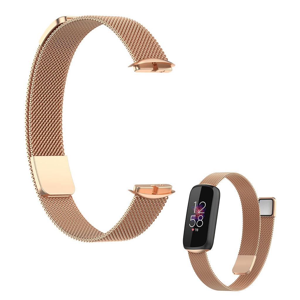 Super pænt Fitbit Luxe Metal Rem - Pink#serie_2