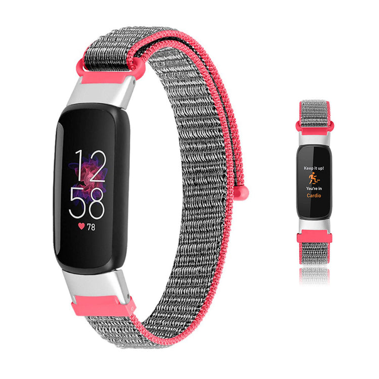 Slidstærk Fitbit Luxe Nylon Rem - Pink#serie_6