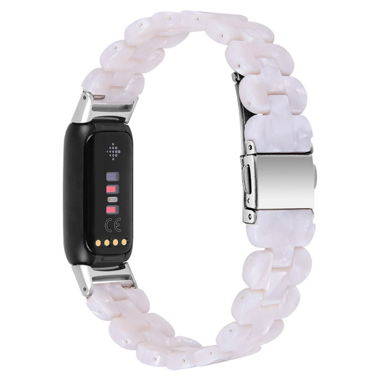 Nydelig Fitbit Luxe Plastik Rem - Hvid#serie_10