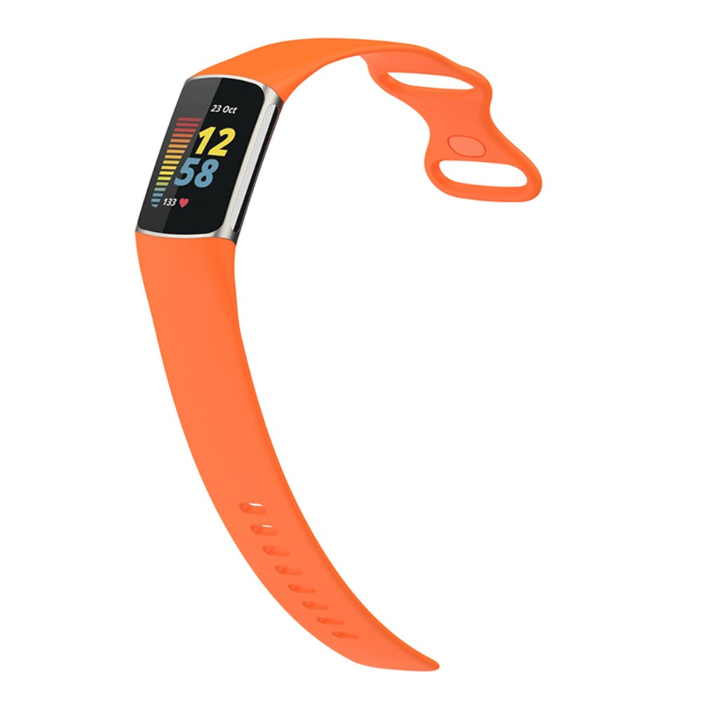 Sejt Fitbit Charge 5 Silikone Rem - Orange#serie_9