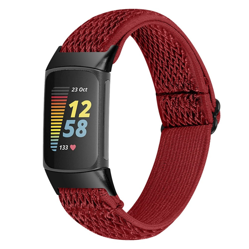 Super slidstærk Fitbit Charge 5  Rem - Rød#serie_10