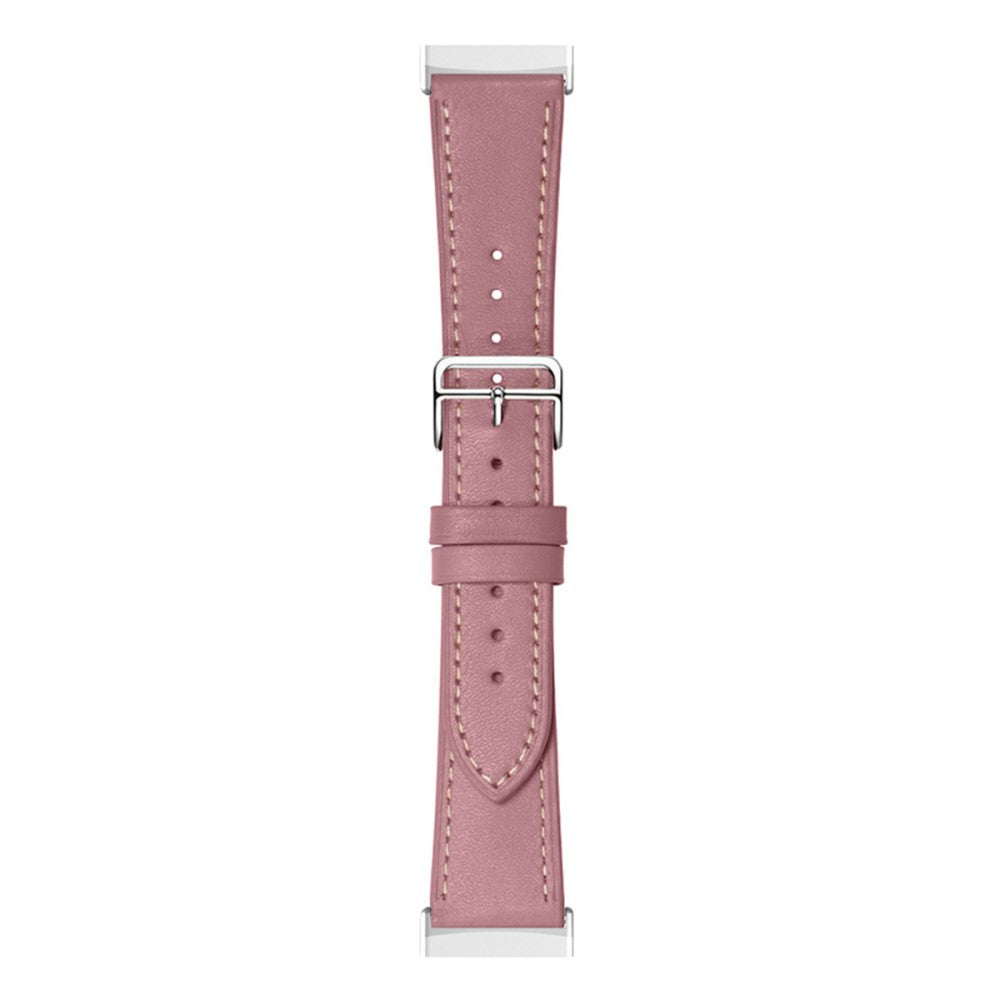 Rigtigt slidstærk Universal Fitbit Ægte læder Rem - Pink#serie_5