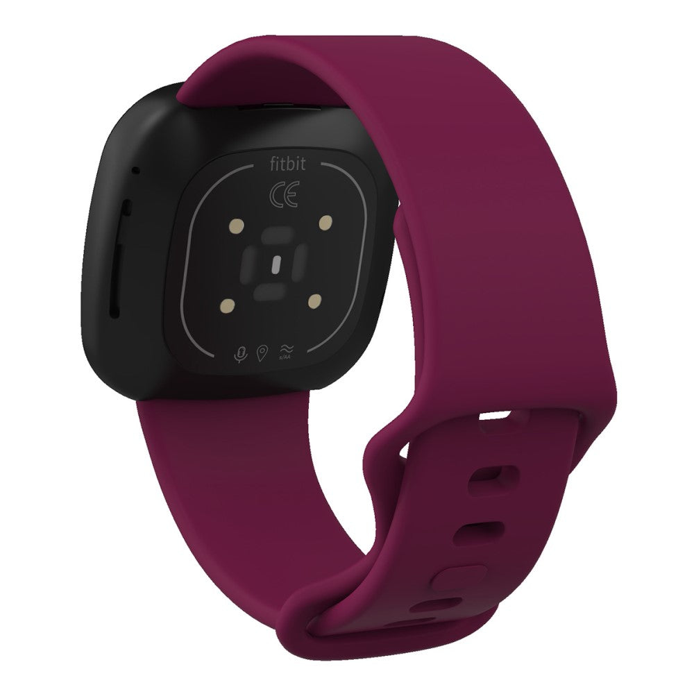 Rigtigt sejt Universal Fitbit Silikone Rem - Størrelse: S - Rød#serie_8