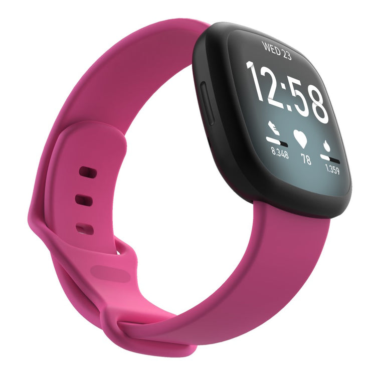 Mega hårdfør Universal Fitbit Silikone Rem - Størrelse: L - Pink#serie_10