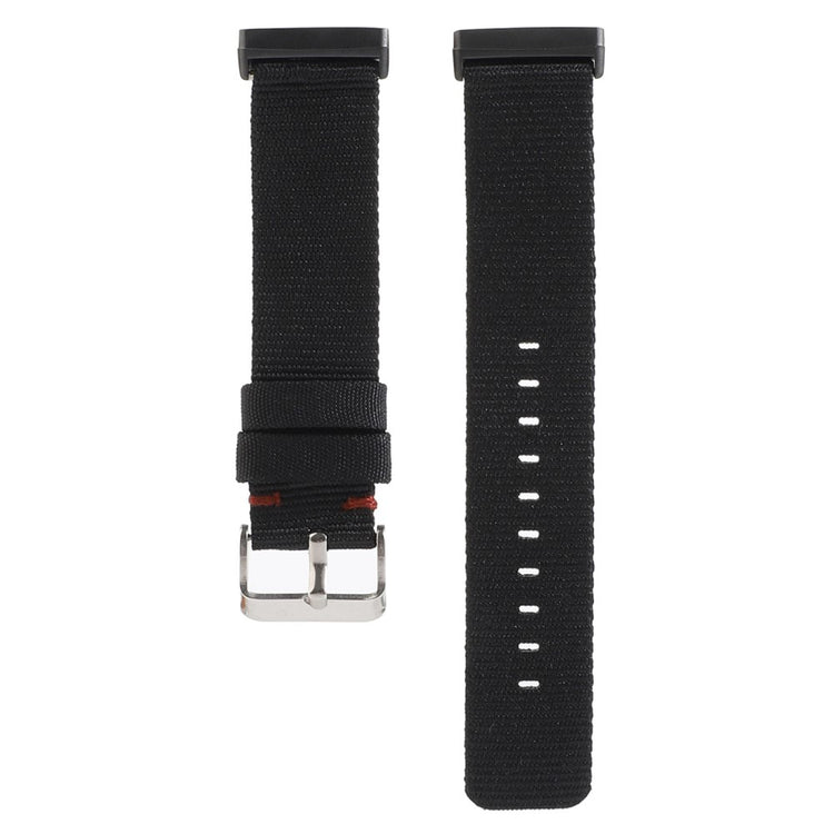 Meget fed Fitbit Sense 2 / Fitbit Versa 4 Nylon Rem - Sort#serie_1