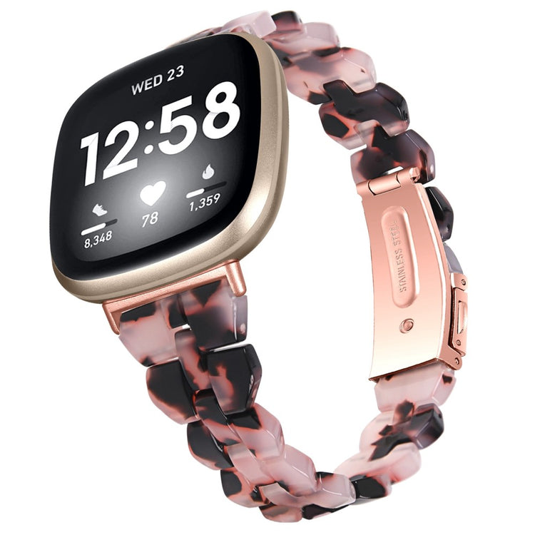 Super nydelig Fitbit Sense 2 / Fitbit Versa 4 Plastik Rem - Pink#serie_4