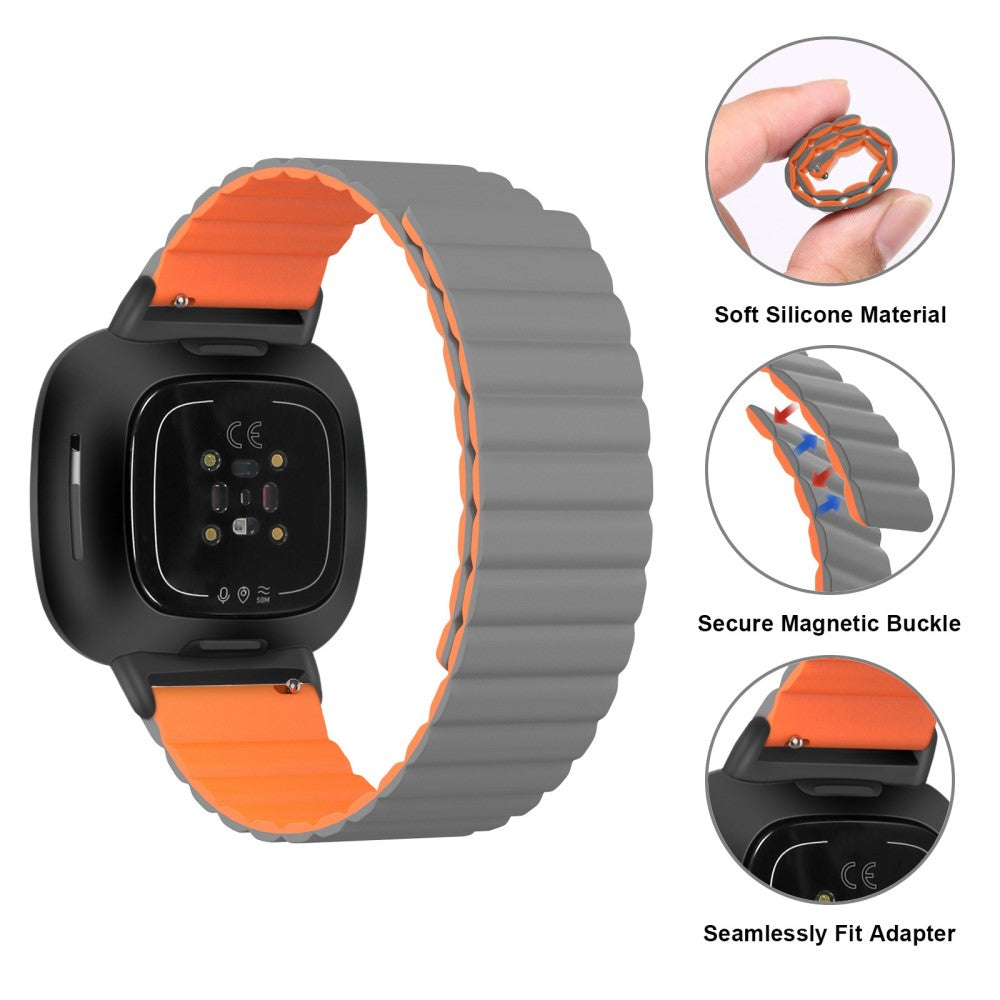 Yndigt Fitbit Sense 2 / Fitbit Versa 4 Silikone Rem - Orange#serie_1