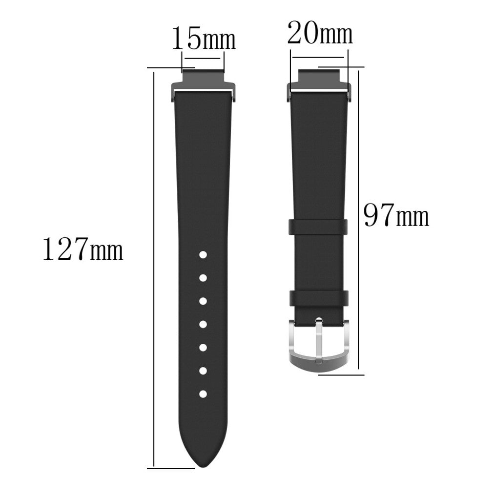 Super kønt Universal Garmin Kunstlæder Rem - Sort#serie_1