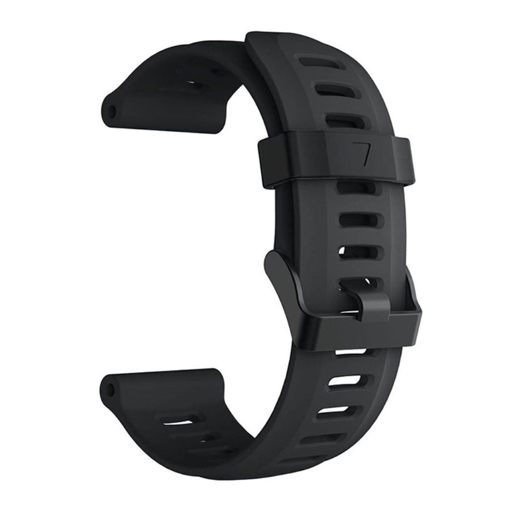 Smuk Garmin Fenix 5X / Garmin Tactix Charlie Silikone Rem - Sort#serie_4