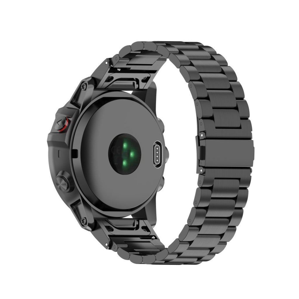 Mega komfortabel Universal Garmin Metal Rem - Sort#serie_1