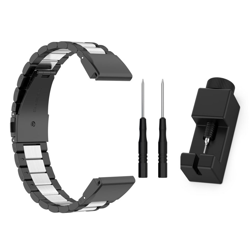 Mega komfortabel Universal Garmin Metal Rem - Sort#serie_2