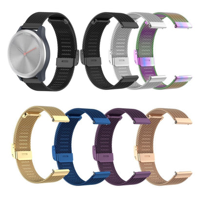 Yndigt Garmin Vivomove 3S / Garmin Vivoactive 4S Metal Rem - Sort#serie_1
