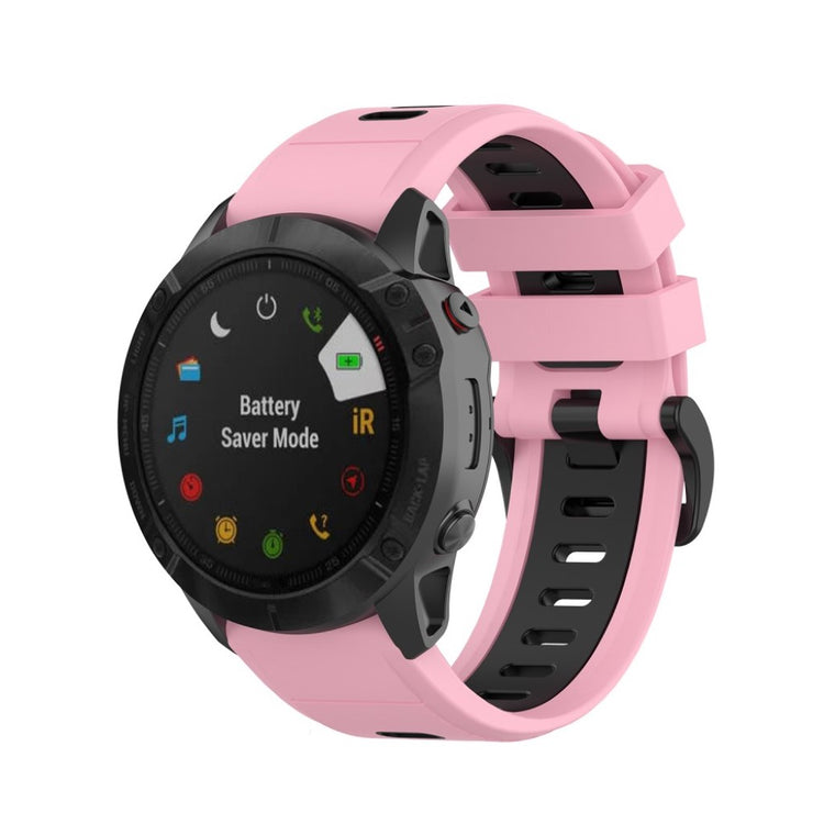 Super fint Garmin Fenix 6X Silikone Rem - Pink#serie_4