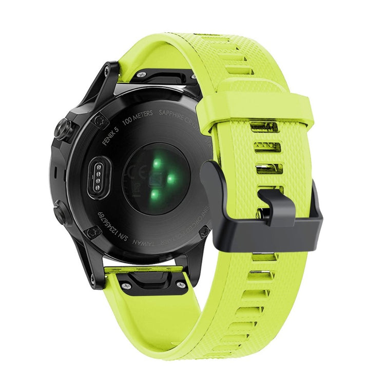 Meget komfortabel Garmin Fenix 5 Silikone Rem - Grøn#serie_8