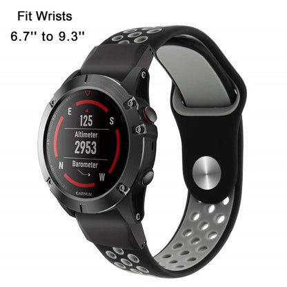 Udsøgt Garmin Fenix 5X / Garmin Tactix Charlie Silikone Rem - Sølv#serie_5