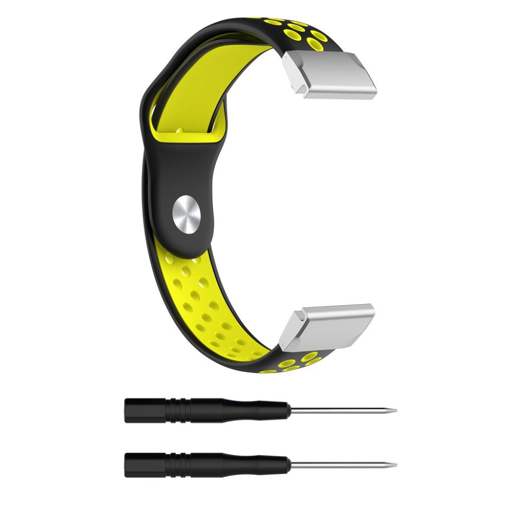 Mega fint Garmin Fenix 5X Silikone Rem - Gul#serie_6